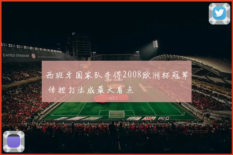 西班牙国家队夺得2008欧洲杯冠军 传控打法成最大看点